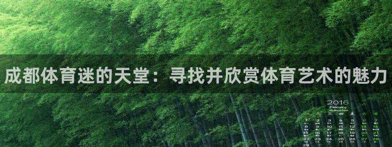 米兰体育官网下载平台注册流程视频:成都体育迷的天堂:寻找并欣
